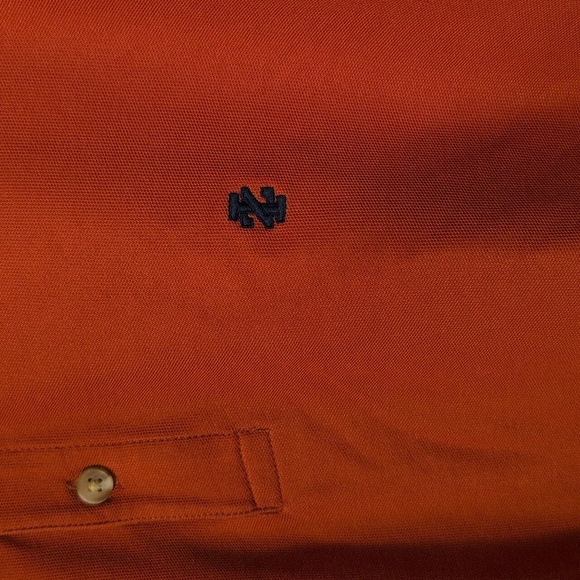 IZOD Men's Burnt Orange Advantage Performance Stretch Short Sleeve Polo - Picture 2 of 6